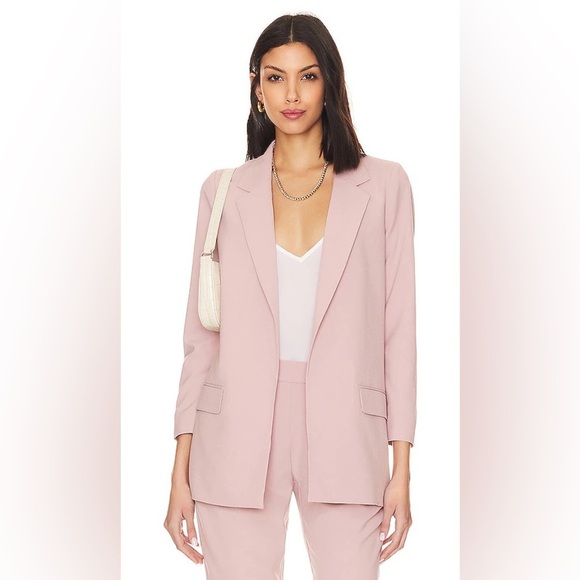 All Saints Jackets & Blazers - Allsaints Women’s Aleida Tri Blazer in Pale Orchid Pink Size 4 Open Relaxed Fit